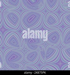 Magentafarbene blaue Textur aus deformierten Kreisen und Rauten, 1x1 Stockfoto