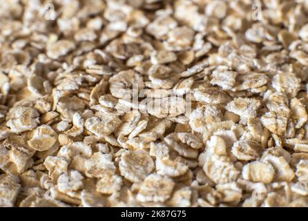 Haferflocken Hintergrund - Makrofoto Stockfoto