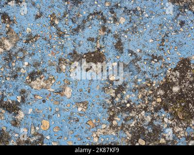 Hochwertiger blau lackierter Betonhintergrund. Vorderansicht mit Kopierplatz. Stockfoto