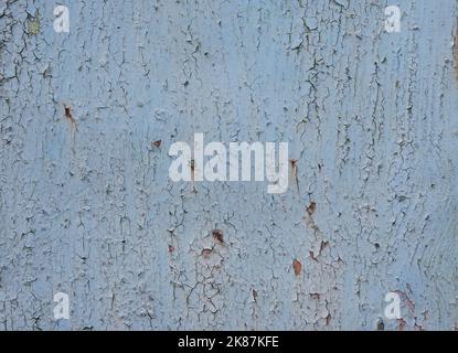 Hochwertige alte Grunge verrostet Blech Textur in blau, Rost und oxidiert lackiertem Metall Hintergrund lackiert. Alte Metallplatte aus Eisen. Stockfoto