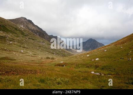 CIR Mhor steigt über Glen Rosa auf der Isle of Arran North Ayrshire Schottland Stockfoto