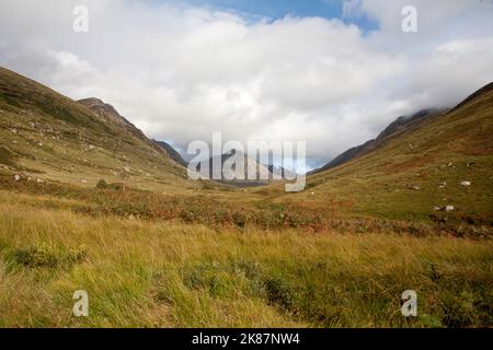 CIR Mhor steigt über Glen Rosa auf der Isle of Arran North Ayrshire Schottland Stockfoto