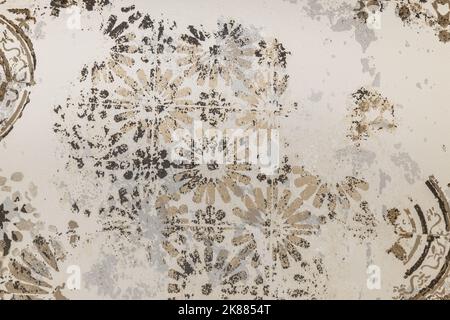 Wandverkleidung aus Vinyl mit abstraktem Damast-Muster Stockfoto
