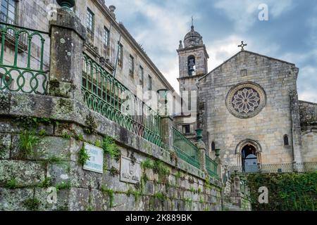 Kirche und Kloster von San Francisco in der Stadt Pontevedra in Galizien, Spanien. Stockfoto