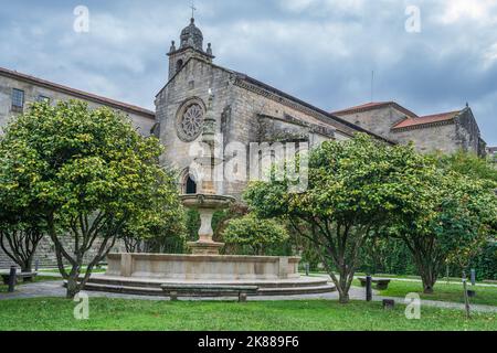 Kirche und Kloster von San Francisco in der Stadt Pontevedra in Galizien, Spanien. Stockfoto