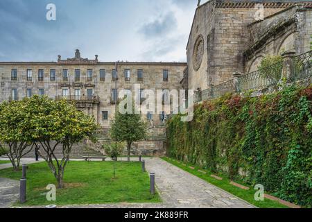 Kirche und Kloster von San Francisco in der Stadt Pontevedra in Galizien, Spanien. Stockfoto