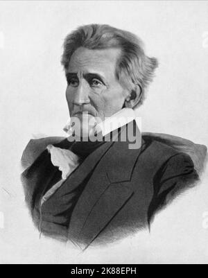 Andrew Jackson 7. Präsident der Vereinigten Staaten (1767-1845) von 1829 bis 1837 der 7. Präsident der Vereinigten Staaten von Amerika und Gründer der demokratischen Partei der USA 01 January 1850 **WARNUNG** Dieses Foto ist nur für den redaktionellen Gebrauch bestimmt und unterliegt dem Copyright der Film Company und/oder des Fotografen, der von der Film- oder Produktionsfirma beauftragt wurde und darf nur durch Publikationen in reproduziert werden Verbindung mit der Promotion des oben genannten Films. Eine obligatorische Gutschrift an die Filmgesellschaft ist erforderlich. Der Fotograf sollte auch bei Bekanntwerden des Fotos gutgeschrieben werden. Eine kommerzielle Nutzung kann ohne diese nicht gewährt werden Stockfoto