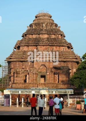 Konark, Orissa, Indien - 20. August 2022, Alter Tempel des Sonnentempels Konark, Orissa, Indien. Stockfoto