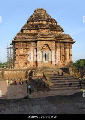 Konark, Orissa, Indien - 20. August 2022, Alter Tempel des Sonnentempels Konark, Orissa, Indien. Stockfoto