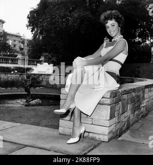 Jackie Lane Actress 01 May 1957 **WARNUNG** Dieses Foto ist nur für den redaktionellen Gebrauch bestimmt und unterliegt dem Copyright der Film Company und/oder des Fotografen, der von der Film- oder Produktionsfirma beauftragt wurde, und kann nur von Publikationen im Zusammenhang mit der Bewerbung des oben genannten Films reproduziert werden. Eine obligatorische Gutschrift an die Filmgesellschaft ist erforderlich. Der Fotograf sollte auch bei Bekanntwerden des Fotos gutgeschrieben werden. Ohne schriftliche Genehmigung der Film Company kann keine kommerzielle Nutzung gewährt werden. Stockfoto