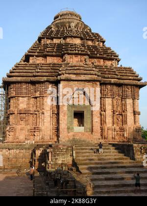 Konark, Orissa, Indien - 20. August 2022, Alter Tempel des Sonnentempels Konark, Orissa, Indien. Stockfoto