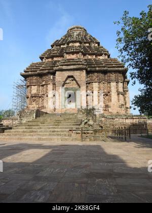 Konark, Orissa, Indien - 20. August 2022, Alter Tempel des Sonnentempels Konark, Orissa, Indien. Stockfoto