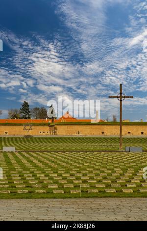 Kleine Festung und Denkmal für die Opfer 2nd Weltkrieg, Terezin, Nordböhmen, Tschechische Republik Stockfoto