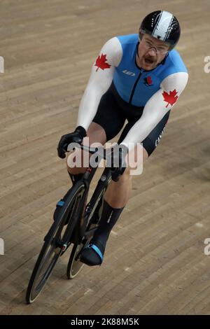 Ryan DODYK aus Kanada beim Sprint-Radfahren der Männer bei den Commonwealth-Spielen 2022 im Velodrome, Queen Elizabeth Olympic Park, London. Stockfoto