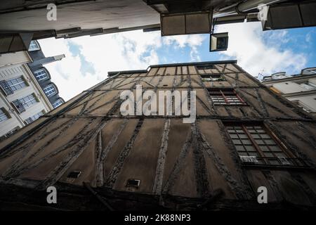 Die ältesten Häuser in Paris Stockfoto