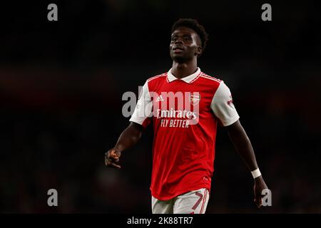 Emirates Stadium, London, Großbritannien. 20. Oktober 2022. Europa League Football, Arsenal gegen PSV Eindhoven; Bukayo Saka von Arsenal Credit: Action Plus Sports/Alamy Live News Stockfoto