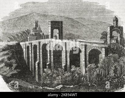 Alcantara-Brücke über den Fluss Tejo. Stockfoto