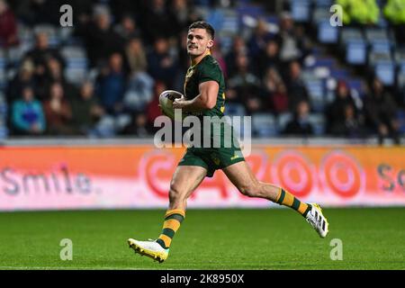 Coventry, Großbritannien. 21. Oktober 2022. Jack Wighton aus Australien beim Rugby League World Cup 2021 Spiel Australien gegen Schottland in der Coventry Building Society Arena, Coventry, Großbritannien, 21.. Oktober 2022 (Foto von Craig Thomas/News Images) in Coventry, Großbritannien am 10/21/2022. (Foto von Craig Thomas/News Images/Sipa USA) Quelle: SIPA USA/Alamy Live News Stockfoto