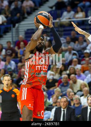 Madrid, Spanien. 21. Oktober 2022. 21.. Oktober 2022; Wizink Center; Madrid; Spanien; Turkish Airlines Euroleague Basketball; Real Madrid gegen Crvena Zvezda mts Belgrad; Holland (crvena) 900/Cordon Press Credit: CORDON PRESS/Alamy Live News Stockfoto