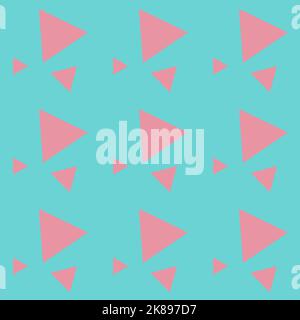 Nahtloses Vektor-Muster aus niedlichen Dreiecken, beliebten Farben Stock Vektor