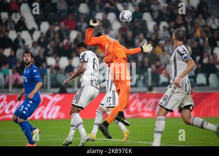 Turin, Italien. 21. Oktober 2022. Wojciech Szczesny von Juventus FC während der italienischen Serie A, Fußballspiel zwischen Juventus FC und Empoli FC, am 21. Oktober 2022 im Allianz Stadium, Turin, Italien. Foto Nderim Kaceli Kredit: Unabhängige Fotoagentur/Alamy Live Nachrichten Stockfoto