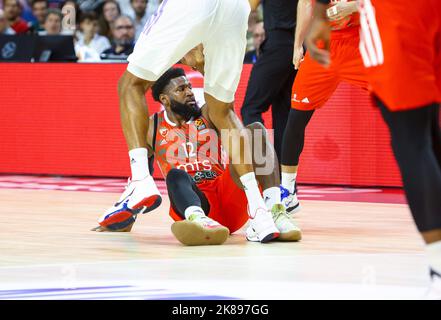 Madrid, Spanien. 21. Oktober 2022. 21.. Oktober 2022; Wizink Center; Madrid; Spanien; Turkish Airlines Euroleague Basketball; Real Madrid vs Crvena Zvezda mts Belgrade; Martin (Crvena) 900/Cordon Press Credit: CORDON PRESS/Alamy Live News Stockfoto