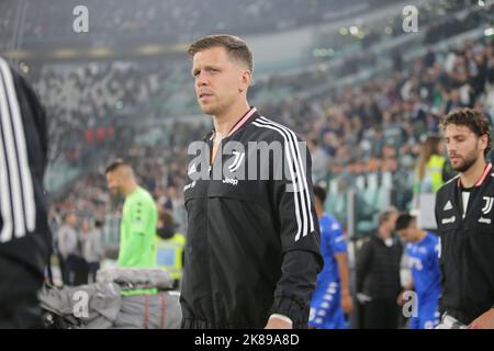 Turin, Italien. 21. Oktober 2022. Wojciech Szczesny von Juventus FC während der italienischen Serie A, Fußballspiel zwischen Juventus FC und Empoli FC, am 21. Oktober 2022 im Allianz Stadium, Turin, Italien. Foto Nderim Kaceli Kredit: Unabhängige Fotoagentur/Alamy Live Nachrichten Stockfoto