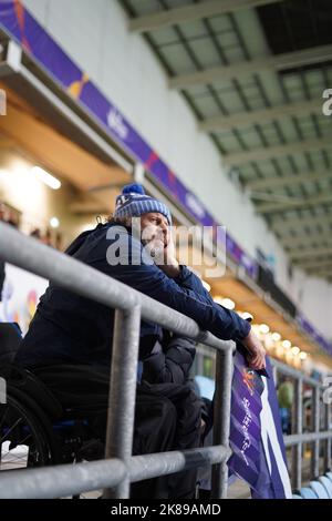 Coventry, Großbritannien. 21. Okt 2022. Ein niedergedicker fan der schottischen Rugby-Liga nach dem 84:0-Sieg Australiens über Soctland, 21. Oktober 2022, Covenrtry, Credit Alamy Live/Penallta Photographics Credit: Penallta Photographics/Alamy Live News Stockfoto