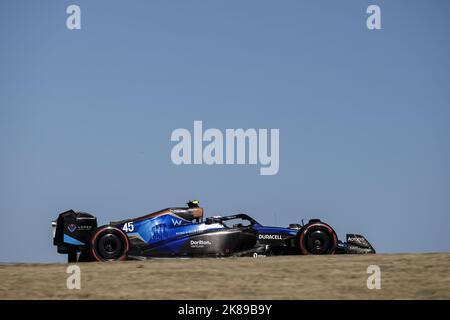 45 SARGEANT Logan (usa), Williams Racing FW44, Aktion während des Formel 1 Aramco United States Grand Prix 2022, 19. Lauf der FIA Formel 1 Weltmeisterschaft 2022 vom 21. Bis 23. Oktober 2022 auf dem Circuit of the Americas, in Austin, Texas - Foto: Xavi Bonilla / Dppi/DPPI/LiveMedia Stockfoto