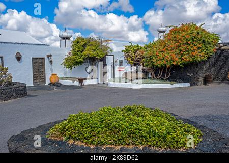 Die César Manrique Foundation auf der Insel Lanzarote ist das ehemalige Zuhause von Cesar Manrique. Heute ist es ein Museum, Spanien Stockfoto