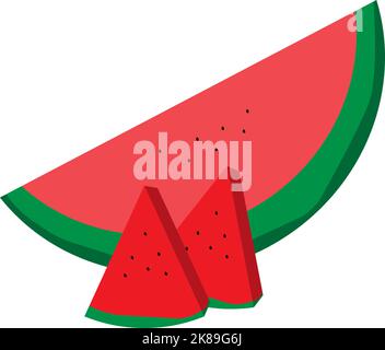 Wassermelone Symbol Vektor Logo Illustration Design Stock Vektor