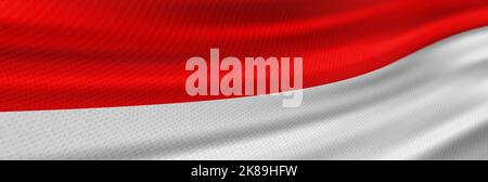 Flagge Indonesiens. Webbanner Stockfoto