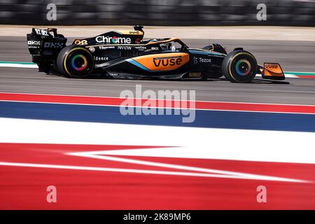 Austin, Texas, USA. 21. Okt 2022. 28 PALOU Alex (SPA), McLaren F1 Team MCL36, Portrait während des Formel 1 Aramco United States Grand Prix 2022, 19. Lauf der FIA Formel 1 Weltmeisterschaft 2022 vom 21. Bis 23. Oktober 2022 auf dem Circuit of the Americas, in Austin, Texas - Photo Xavi Bonilla / DPPI Credit: DPPI Media/Alamy Live News Stockfoto