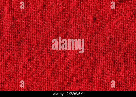 Rot und flauschig gestrickt Hintergrund strukturierte Oberfläche für Design-Arbeit Stockfoto