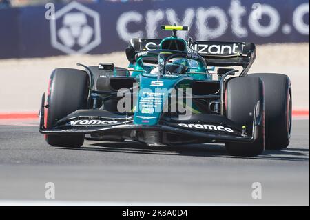 Nord- Und Südamerika. 21. Oktober 2022. Sebastian Vettel #05 mit Aston Martin Aramco Cognizant F1 Team auf Kurs zum ersten Training beim Formel 1 Grand Prix der Vereinigten Staaten, Circuit of the Americas. Austin, Texas. Mario Cantu/CSM/Alamy Live News Stockfoto