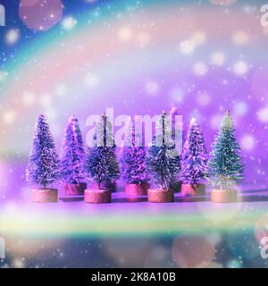 Frohe Weihnachten und ein glückliches neues Jahr 2023. Weihnachtsposter, Grußkarten, Header, Website Stockfoto