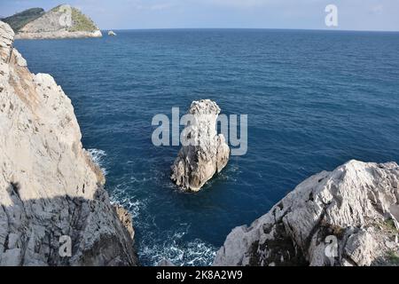 Massa Lubrense - Scogli di Punta Campanella Stockfoto