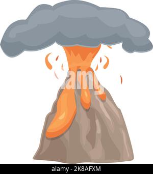 Vulcano Icon Cartoon-Vektor. Vulkanausbruch. Natürliche Explosion Stock Vektor