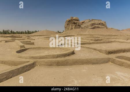 WESTERN Deffufa, adobe Tempel Ruinen in der alten Stadt Kerma, Sudan Stockfoto