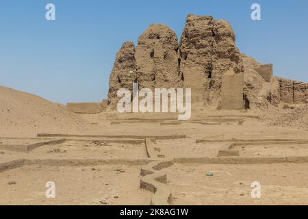 WESTERN Deffufa, adobe Tempel Ruinen in der alten Stadt Kerma, Sudan Stockfoto