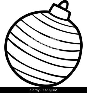 Isolierte Weihnachtskugel auf weißem Hintergrund, Vektordarstellung Stock Vektor