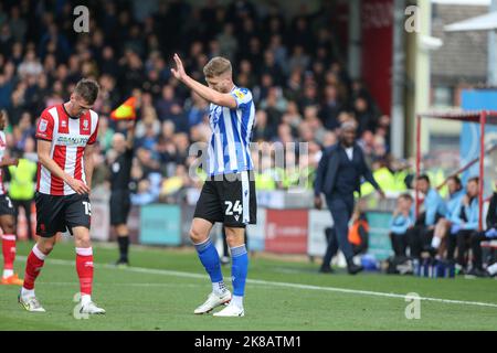 Lincoln, Großbritannien. 22. Oktober 2022. Michael Smith #24 von Sheffield Mittwoch während des Sky Bet League 1-Spiels Lincoln City gegen Sheffield Mittwoch im Gelder Group Sincil Bank Stadium, Lincoln, Großbritannien, 22.. Oktober 2022 (Foto von Arron Gent/News Images) in Lincoln, Großbritannien am 10/22/2022. (Foto von Arron Gent/News Images/Sipa USA) Quelle: SIPA USA/Alamy Live News Stockfoto