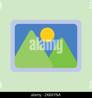 Foto-Symbolvektor. Bild isoliert. Stock Vektor