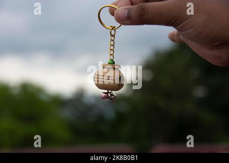 Kleiner Artikel für Hausdekoration von Stammesvölkern Westbengals Stockfoto