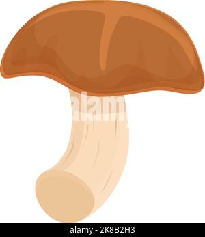 Wald Shitake Symbol Cartoon-Vektor. Chinesischer Pilz. Herbsttrüffel Stock Vektor