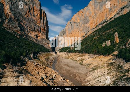 Sommer in der Schlucht Congost de montrebei in Spanien Katalonien Stockfoto