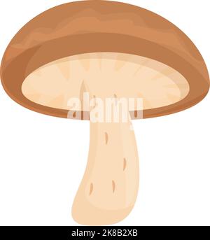 Organische Shiitake Symbol Cartoon-Vektor. Pilzfutter. Trüffelshitake Stock Vektor