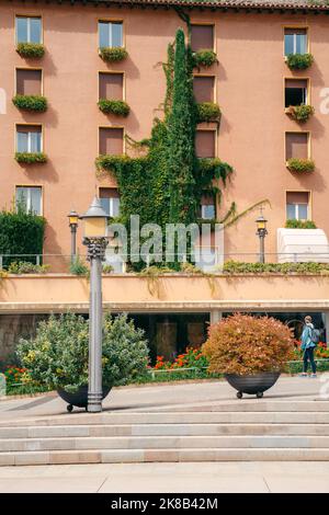 20.9.2022 Montserrat, Barcelona, Spanien - Abtei Santa Maria de Montserrat in Monistrol Stockfoto