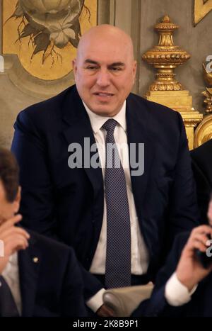 Rom, Eid auf dem Quirinale der neuen Regierung unter der Leitung von Giorgia Meloni Bild: Guido Crosetto Verteidigungsminister Stockfoto