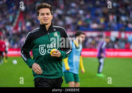 Rotterdam - Cole Bassett von Fortuna Sittard während des Spiels zwischen Feyenoord und Fortuna Sittard im Stadion Feijenoord De Kuip am 22. Oktober 2022 in Rotterdam, Niederlande. (Box zu Box Pictures/Tom Bode) Stockfoto